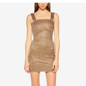 NWT Bardot Gold Shimmer Dress